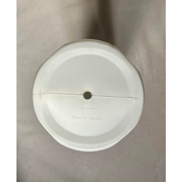 Vintage Mid-Century Breamco Toilet Paper Storage Canister White Blow Mold Plastic For Sale - Image 10 of 12