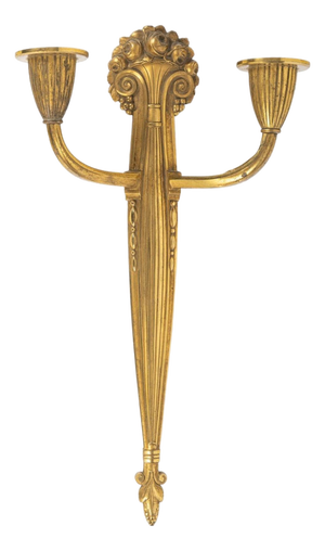 Art Deco Gilded Bronze Wall Sconce, 1925.