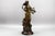 Green French Patinated Bronzed Spelter Sculpture Muse Champetre, 1920s For Sale - Image 8 of 18
