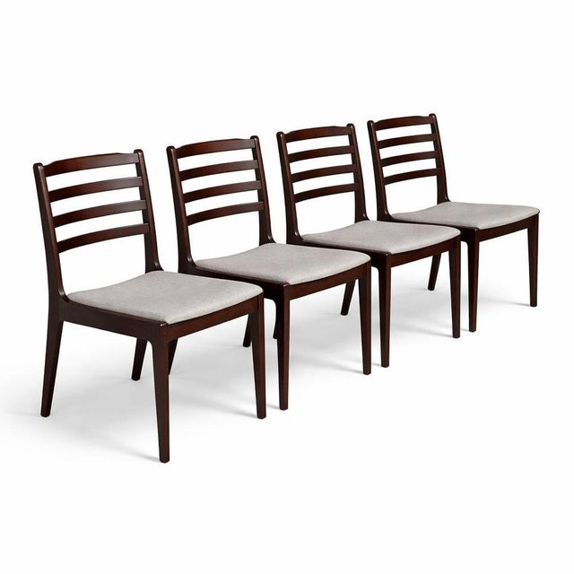 Danish Rosewood Ladder-Back Dining Chairs, Set of 4 For Sale - Image 12 of 12
