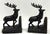 Bookend Pair – Midwest of Cannon Falls Cast Metal Lodge-Style Stag Deer 1970s For Sale - Image 12 of 14