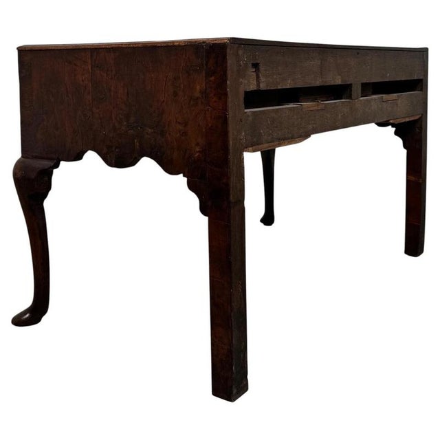 Antique English Queen Anne Style Walnut Side Table, 1700s For Sale - Image 10 of 12