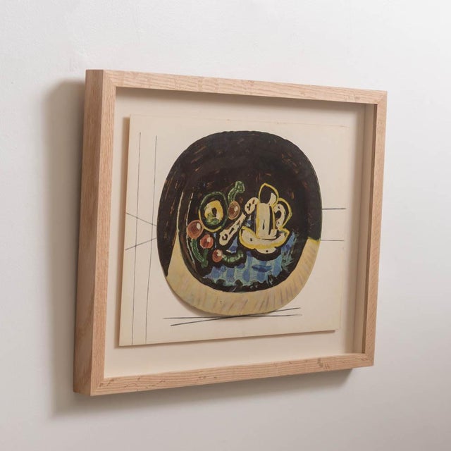 1940s 1948 Framed Lithographic Plate, Céramiques De Picasso For Sale - Image 5 of 8