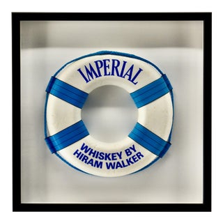 1980s Vintage Life Ring Sign, Framed For Sale
