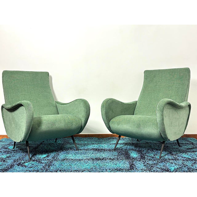 Italian Lady Lounge Chairs Attributed to Marco Zanuso, 1960s, Set of 2 For Sale - Image 12 of 12