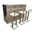 Metalic Modular Bar with Stools, Belgium, 1985, Set of 6 For Sale