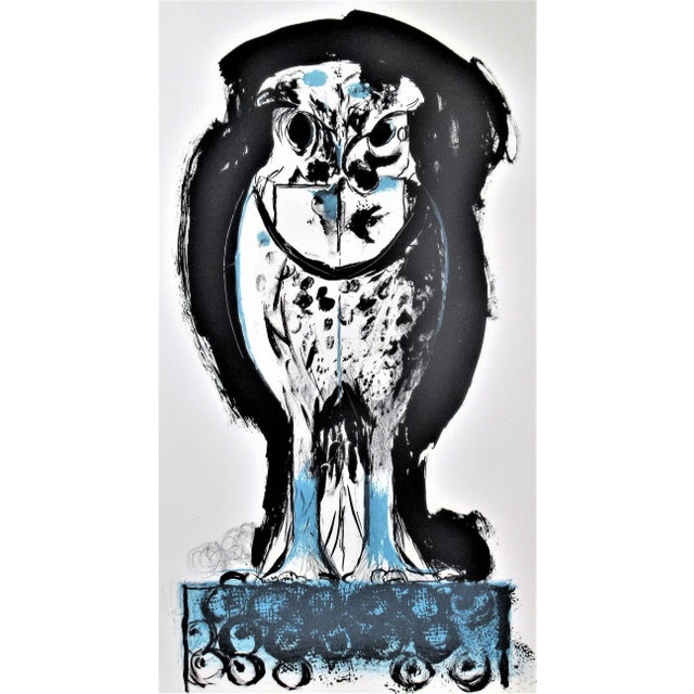 This artwork titled "Bird Form" from the suite "Bestiary and some Correspondences" 1968 is an original color lithograph on...