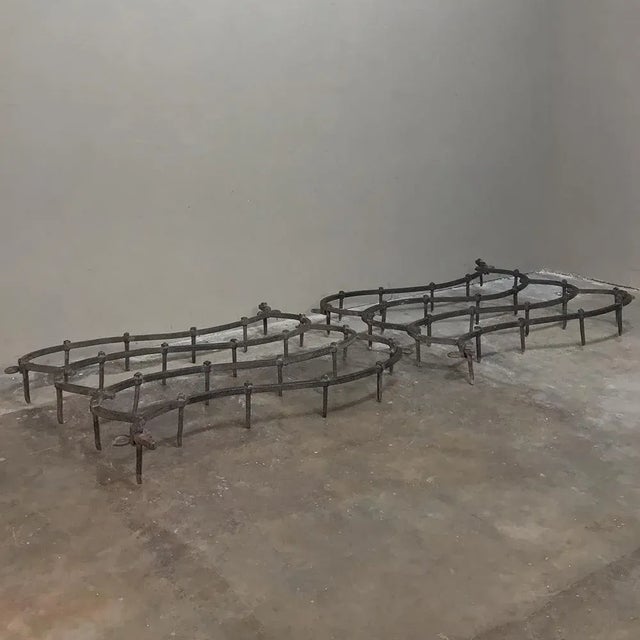 Metal 19th Century Wrought Iron Soil Aerators Pot Racks - a Pair For Sale - Image 7 of 12