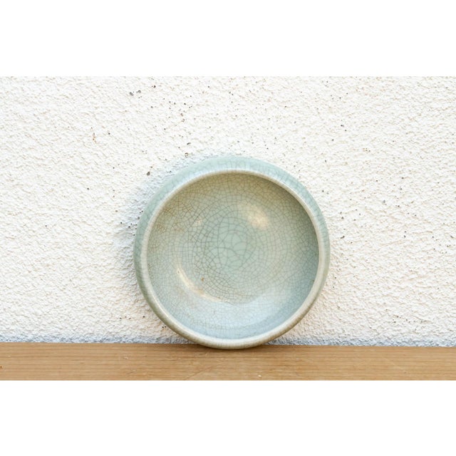 Contemporary Vintage Ice-Crack Celadon Bowl For Sale - Image 3 of 6