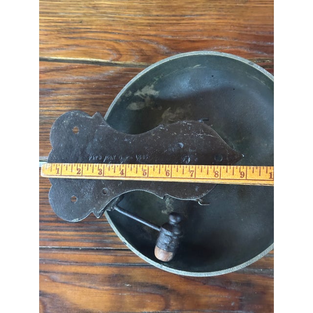 1886 Rare Patented Brass Ringside Boxing “Gong” Bell For Sale - Image 9 of 18