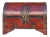 Antique Goa Red Dome Top Trunk For Sale