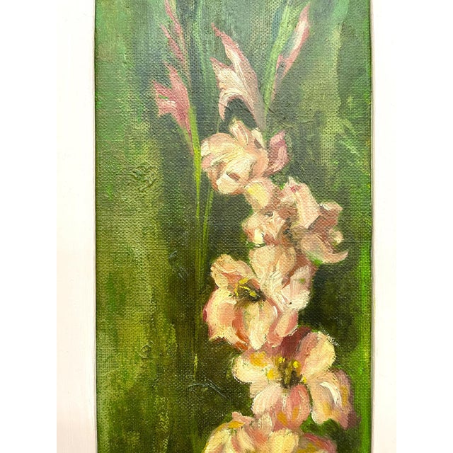 1970s Vintage Framed Floral Painting on Canvas, Signed For Sale - Image 5 of 10