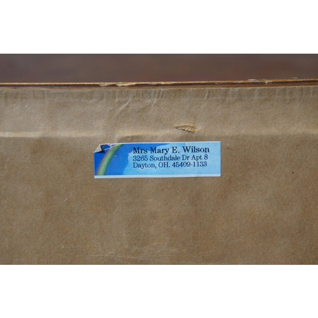 Late 20th Century Mary Ellen Wilson Ohio Winter Farmhouse Landscape Watercolor Painting 34", Framed For Sale - Image 10 of 11