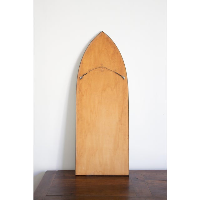 Glass Brass Cathedral Arch Mirror, Italy 1950s For Sale - Image 7 of 7