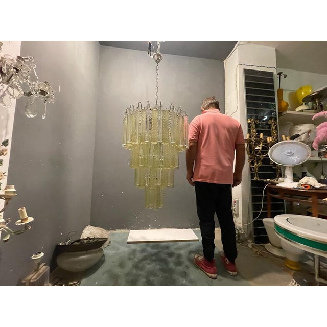 Large Murano Glass Chandelier by Paolo Venini, 1970s For Sale - Image 9 of 18