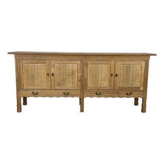 Vintage Danish Brutalist Oak Sideboard, 1960s For Sale