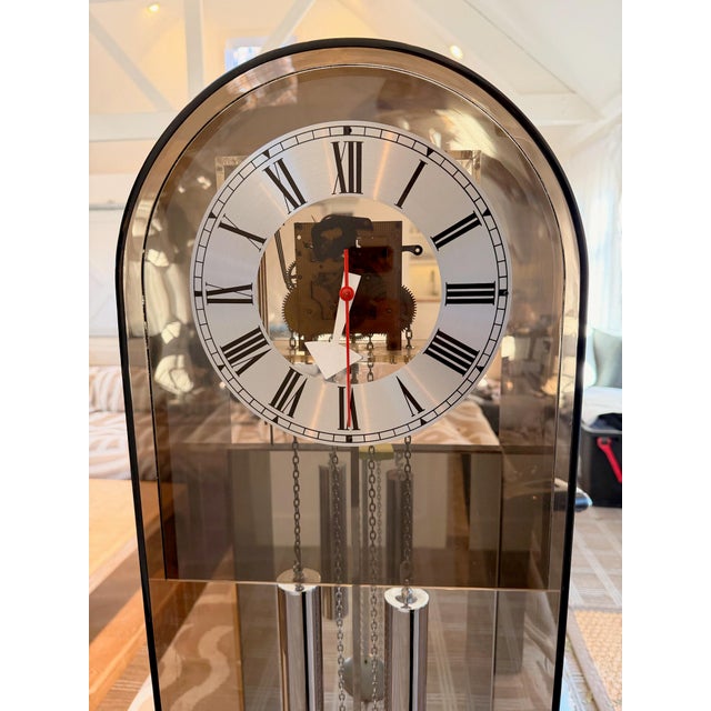 Wood Mid 20th Century George Nelson Lucite Grandfather Clock by Howard Miller Company For Sale - Image 7 of 14