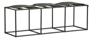 Vintage Swiss Black Lacquered Bench in the Manner of Mario Botta