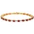 Metal 14k Yellow Gold Garnet and Diamond Vintage Stacking Bracelet For Sale - Image 7 of 9