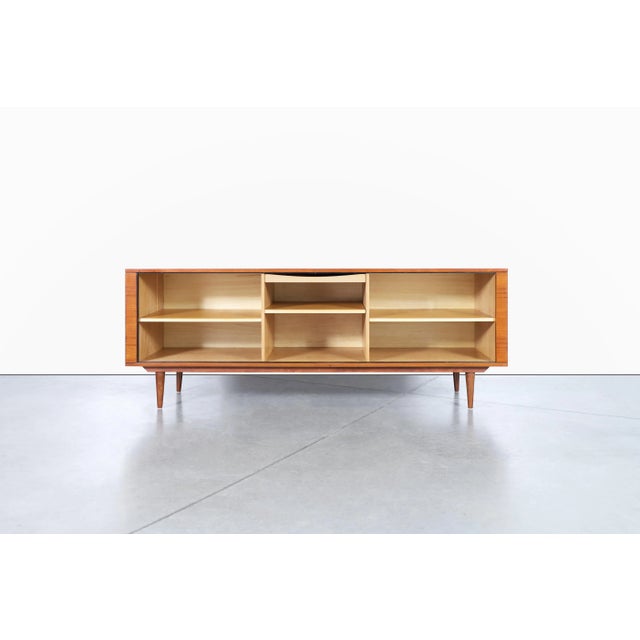Mid-Century Modern Mid-Century Modern Teak Tambour Door Credenza by Hornslet Mobelfabrik For Sale - Image 3 of 12
