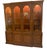 From the Henredon 18th Century Portfolio Collection, this is a superior vintage burl-walnut breakfront china cabinet....