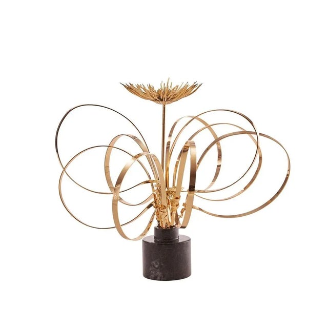 Contemporary Swirls and Mum Sculpture by Art Flower Maker For Sale - Image 3 of 6