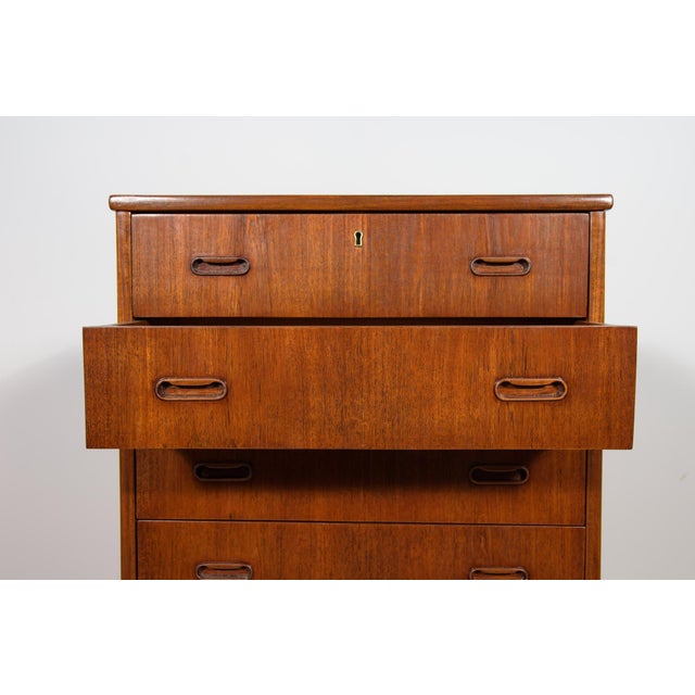Brown Mid-Century Teak Dresser, Denmark, 1960s For Sale - Image 8 of 14