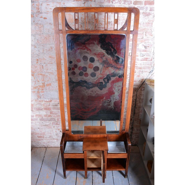 Art Deco Dressing Mirror in Palisander attributed to J.F.M. Hoffmann, Czech, 1910s For Sale - Image 10 of 16