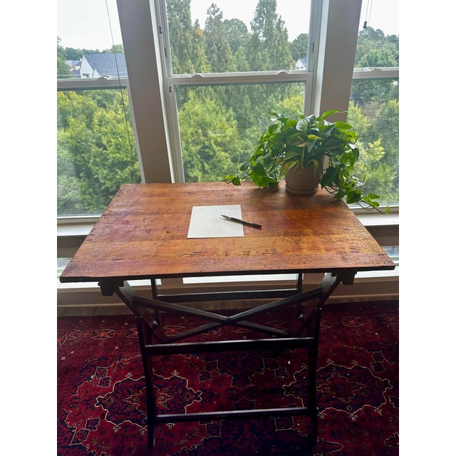 American Antique 1905 Keuffel & Esser Drafting Table For Sale - Image 3 of 10