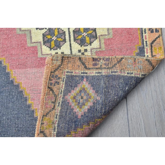 1960s Bohemian Turkish Small Rug For Sale - Image 4 of 6