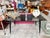 Mid-Century Modern Black Lacquered Wood Dining Table with Conical Legs and Chrome Details, 1960s For Sale - Image 3 of 9