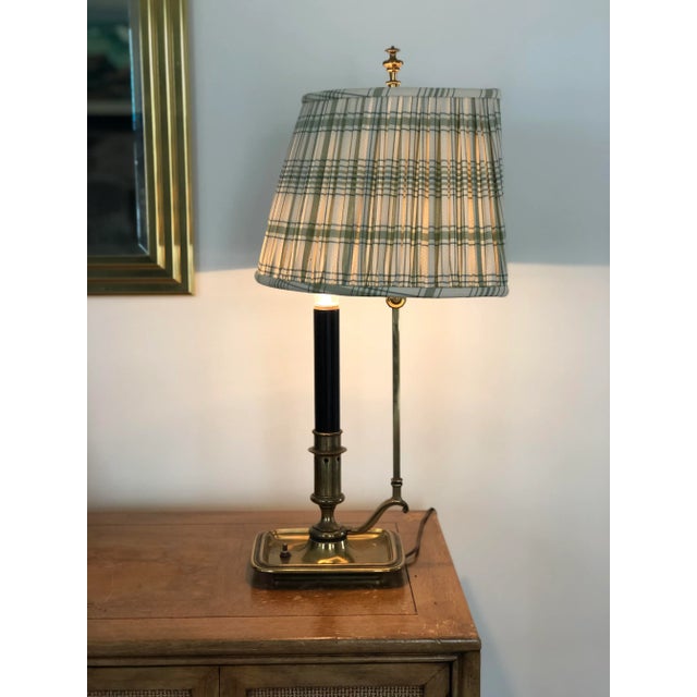 Mid 20th Century Vintage Brass Bouillotte Lamp For Sale - Image 4 of 10