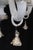 Vintage White Glass Gold 6 S Arm Chandelier For Sale - Image 9 of 16