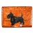 Fantastic Antique Handmade Burlwood Snuff Box Hand Painted Scottish Terrier Dog Top Tobacciana For Sale