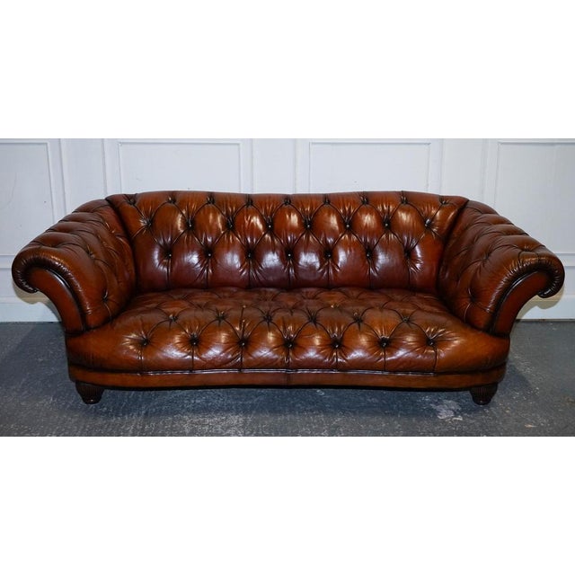 Leather Oskar Three Seater Chesterfield Sofa from Tetrad For Sale - Image 14 of 16