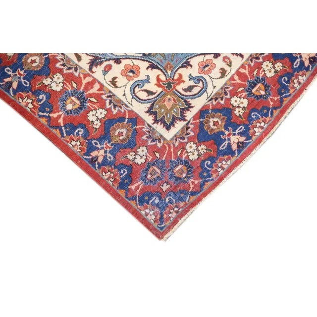 Antique Persian Isfahan Rug 5'0" X 7'6'' For Sale - Image 4 of 12