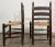 Wood Vintage Primitive Turned Wood Woven Seat Ladderback Chairs, a Pair For Sale - Image 7 of 10