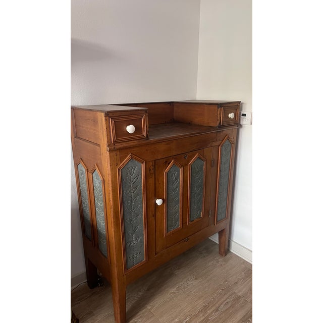 Antique Pine & Punched Tin Pie Safe Pie Chest Chairish