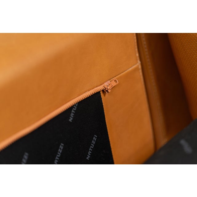 Vintage Corner Sofa in Natuzzi Cognac Leather, Italy, 2004, Set of 5 For Sale - Image 15 of 16