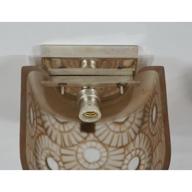 French Art Deco Wall Sconces by Simonet Freres 1920s France - A Pair For Sale - Image 9 of 14