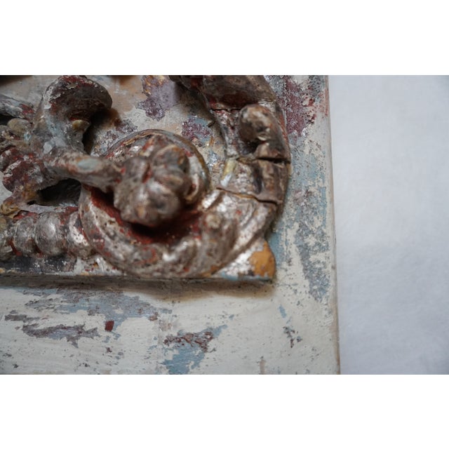 French Painted and Parcel Gilt Mirror For Sale - Image 11 of 17