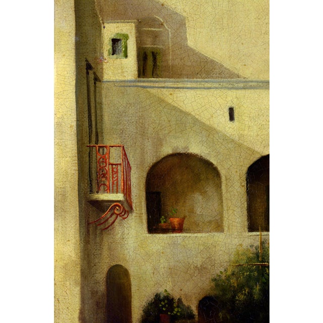 Françoise Vigneron, Capri Scene, 19th Century, Oil Painting on Canvas For Sale - Image 3 of 7