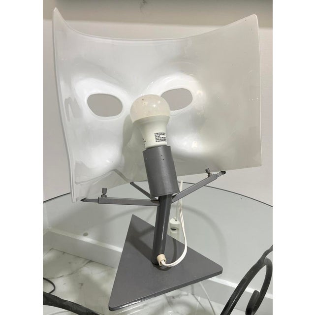 2000 - 2009 Bauta Venetian Mask Murano Glass Table Lamp by Mazzega For Sale - Image 5 of 7