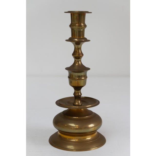 Antique Danish Brass Candlesticks, 1890s, Set of 5 For Sale - Image 11 of 17