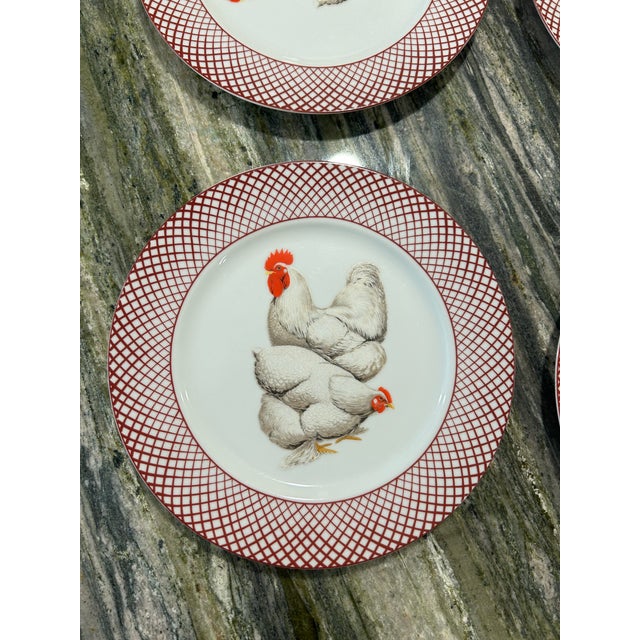 1980s 1980s Rooster Plates With Four Different Rooster Designs- Set of 12 Farmhouse For Sale - Image 5 of 9