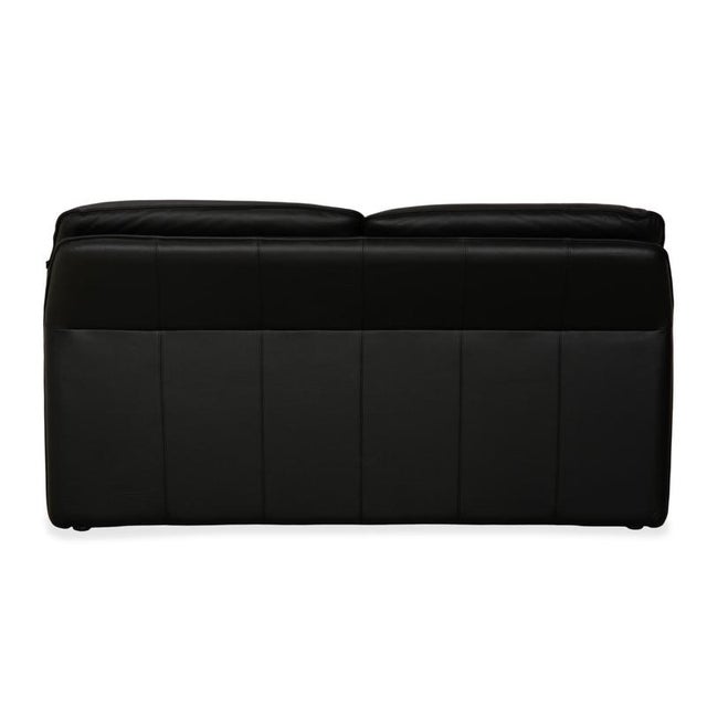 Atlanta 2-Seater Sofa in Black Leather from Lauser For Sale - Image 12 of 14