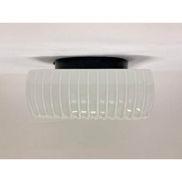 Metal Mid-Century Glass Ceiling Lamp, Czechoslovakia, 1970s For Sale - Image 7 of 8