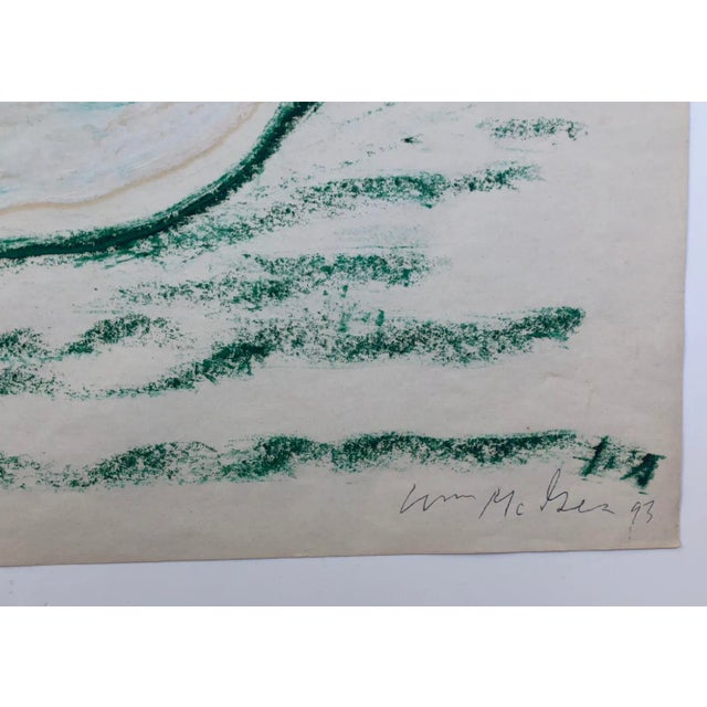 Modern 1993 William Douglas McGee Abstract Oil on Paper For Sale - Image 3 of 5