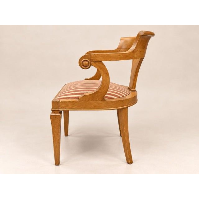 Traditional Empire Oak Gondola Back Armchairs, 1950s, Set of 12 For Sale - Image 3 of 7