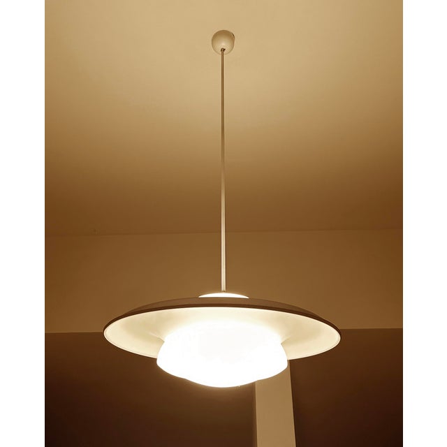 Deco Bauhaus Glass Pendant Lights, 1930s, Set of 2 For Sale - Image 4 of 16